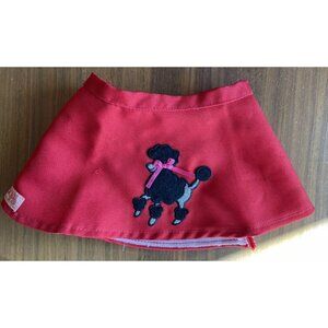 OG Dolls Red Poodle Skirt Doll Skirt